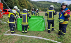 Pufferung von Löschwasser im Einsatzabschnitt "EA Vinxtbach"