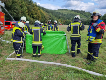 Pufferung von Löschwasser im Einsatzabschnitt "EA Vinxtbach"